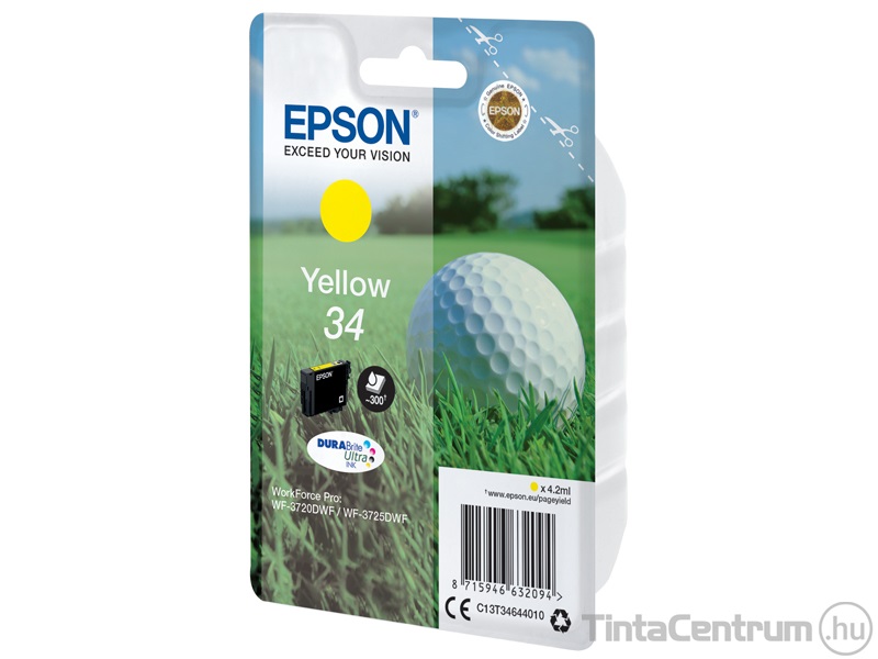 Epson 34 (T3464) sárga eredeti tintapatron