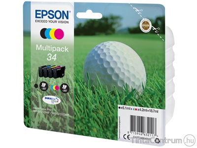 Epson 34 (T3466) (BK,C,M,Y) eredeti 4db-os patron csomag