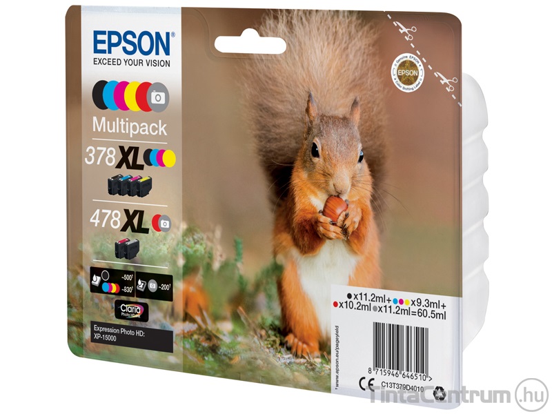 Epson 378XL/478XL (T379D) eredeti 6db-os patron csomag