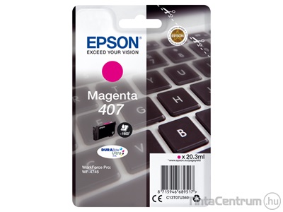 Epson 407XL (T07U3) magenta eredeti tintapatron