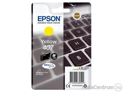 Epson 407XL (T07U4) sárga eredeti tintapatron