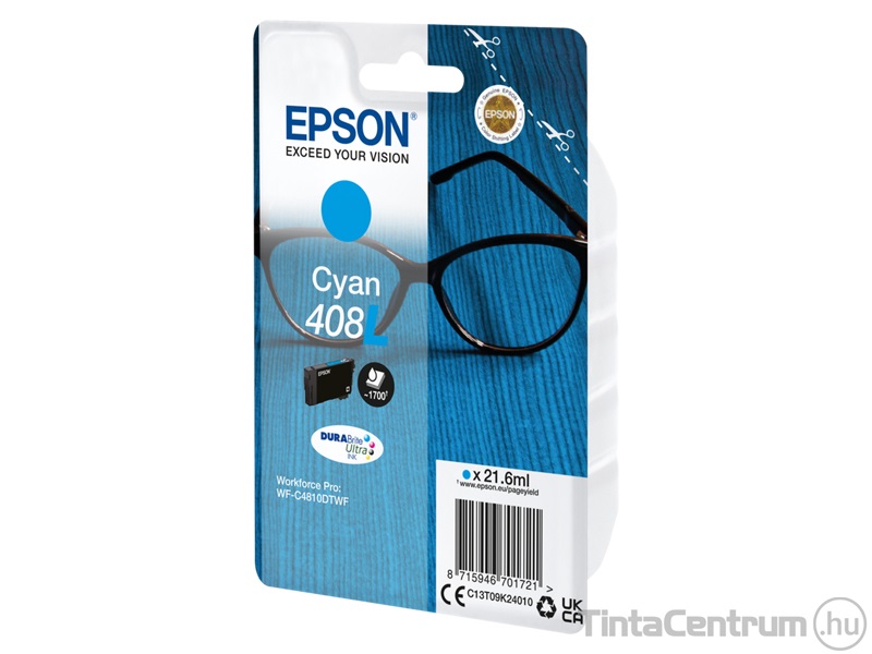 Epson 408L (T09K2) ciánkék eredeti tintapatron