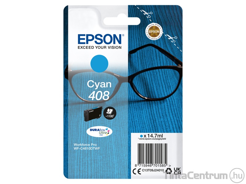 Epson 408 (T09J2) ciánkék eredeti tintapatron