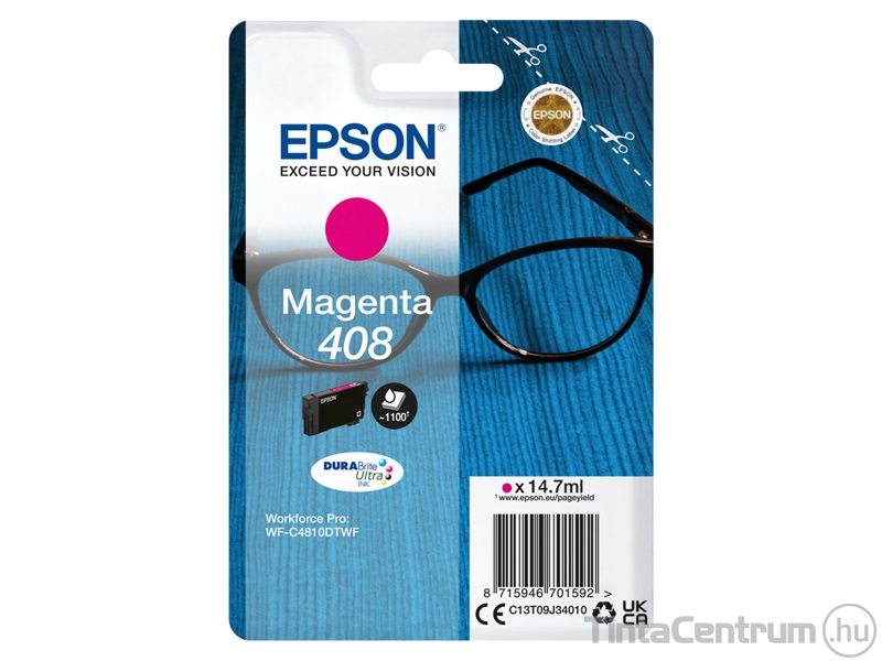 Epson 408 (T09J3) magenta eredeti tintapatron