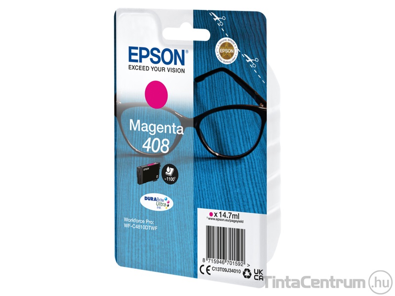 Epson 408 (T09J3) magenta eredeti tintapatron