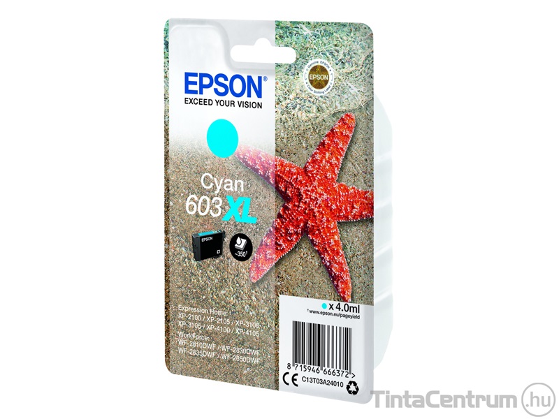 Epson 603XL (T03A2) ciánkék eredeti tintapatron