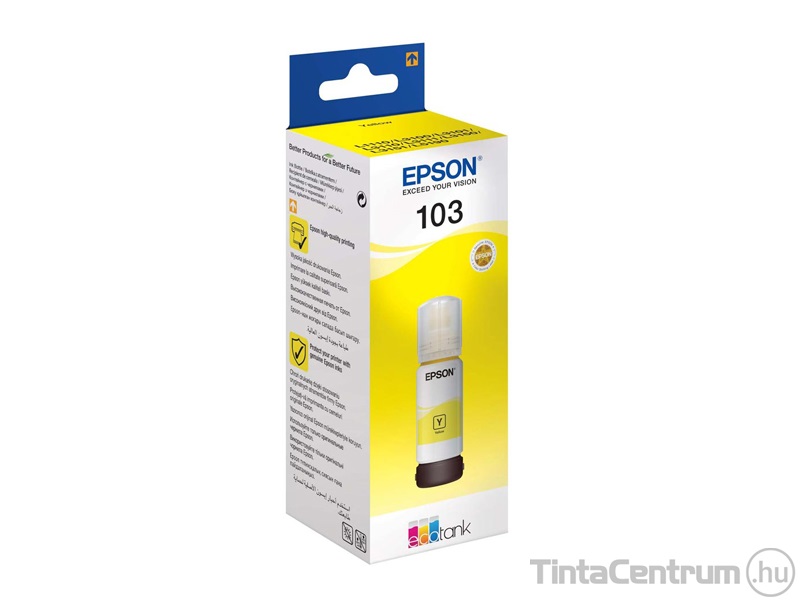 Epson 103 (T00S4) sárga [65ml] eredeti utántöltő tinta