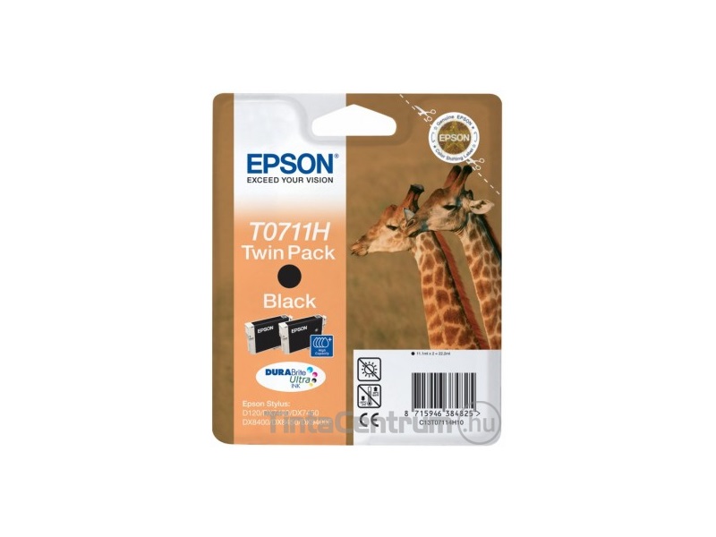 Epson T0711H eredeti 2db-os fekete patron csomag