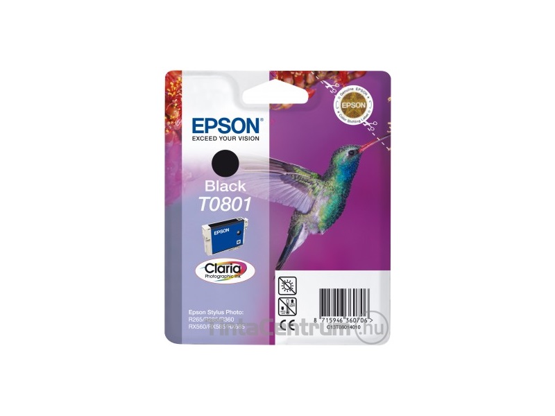 Epson T0801 fekete eredeti tintapatron