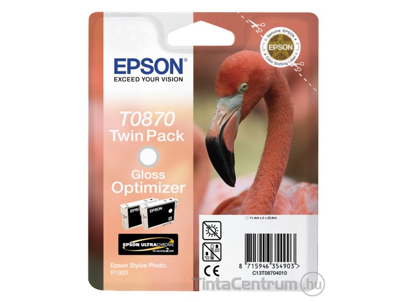 Epson T0870 eredeti 2db-os fényesség optimalizáló patron csomag