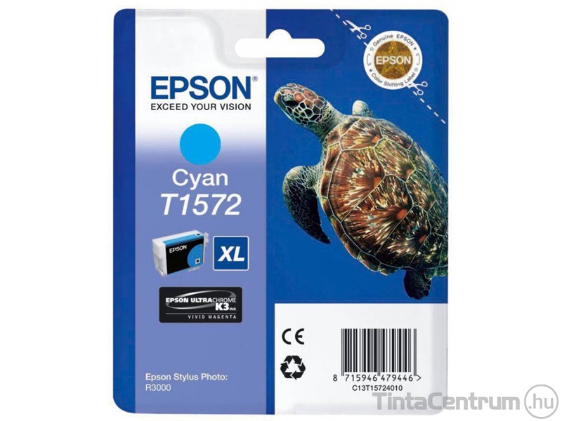 Epson T1572 ciánkék eredeti tintapatron