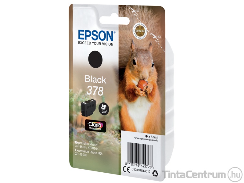 Epson 378 (T3781) fekete eredeti tintapatron