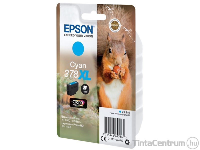 Epson 378XL (T3792) ciánkék eredeti tintapatron