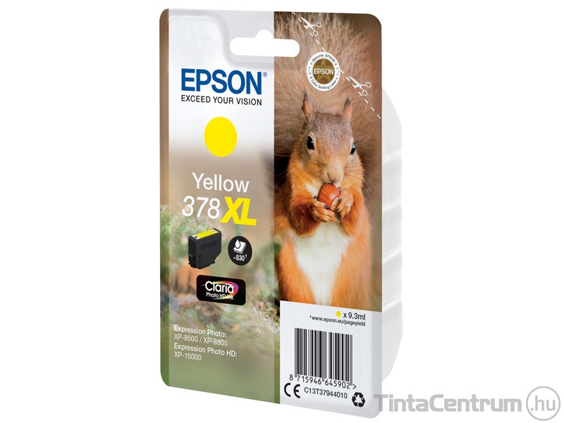 Epson 378XL (T3794) sárga eredeti tintapatron