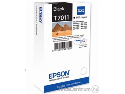 Epson T7011 XXL [3400 oldal] fekete eredeti tintapatron