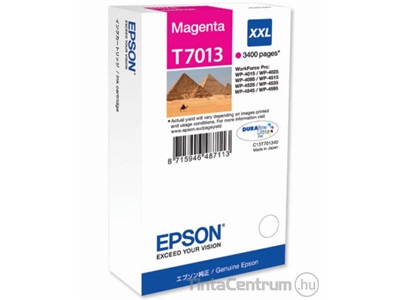 Epson T7013 XXL [3400 oldal] magenta eredeti tintapatron