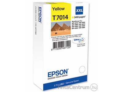 Epson T7014 XXL [3400 oldal] sárga eredeti tintapatron