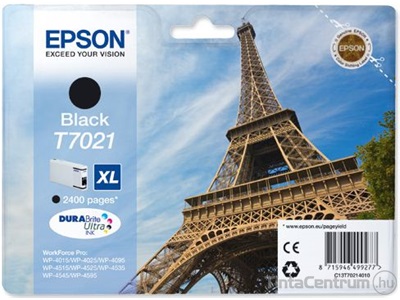 Epson T7021 XL [2400 oldal] fekete eredeti tintapatron