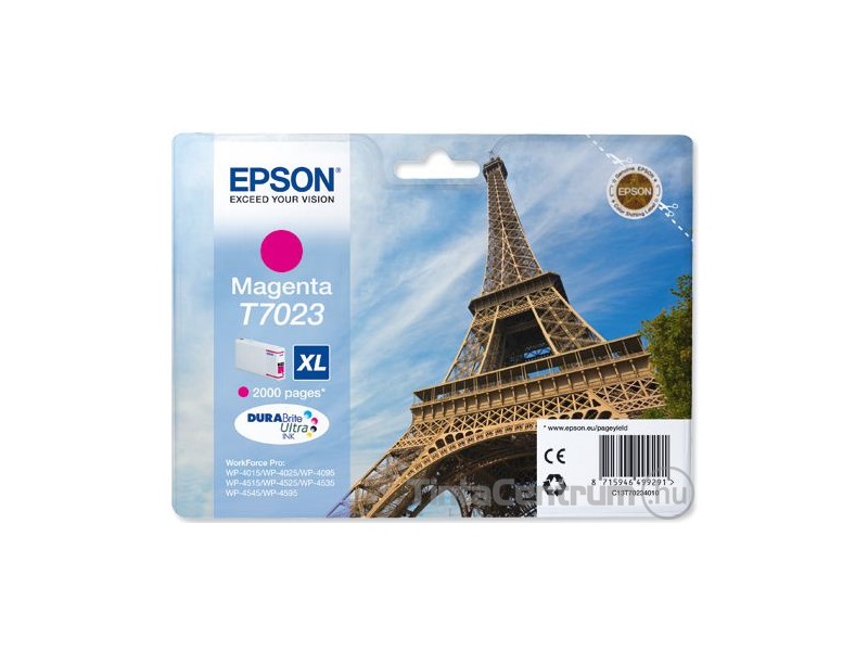 Epson T7023 XL [2000 oldal] magenta eredeti tintapatron