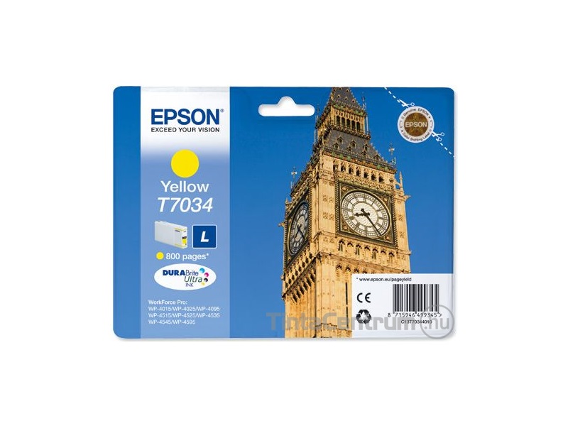 Epson T7034 [800 oldal] sárga eredeti tintapatron