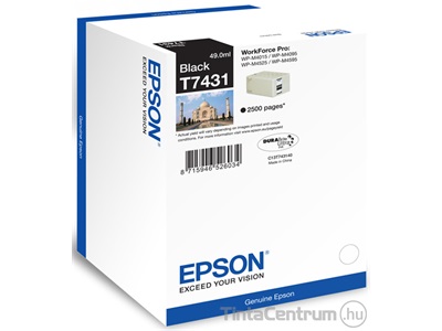 Epson T7431 [2500 oldal] fekete eredeti tintapatron