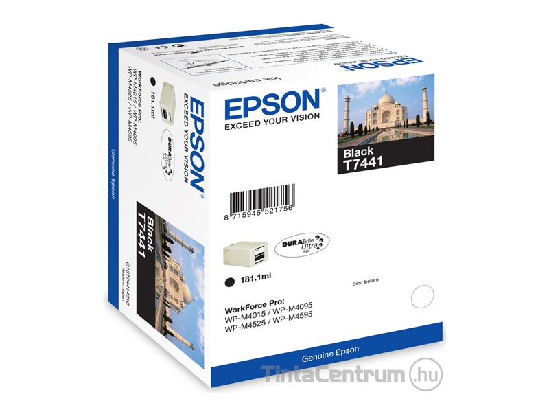 Epson T7441 [10000 oldal] fekete eredeti tintapatron