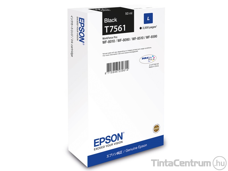 Epson T7561 fekete eredeti tintapatron