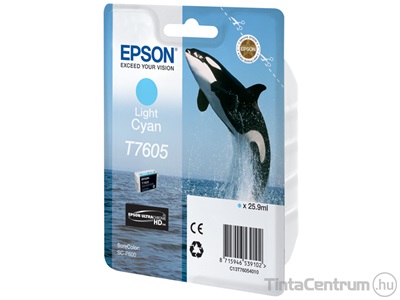 Epson T7605 világos ciánkék eredeti tintapatron