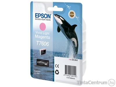 Epson T7606 világosmagenta eredeti tintapatron