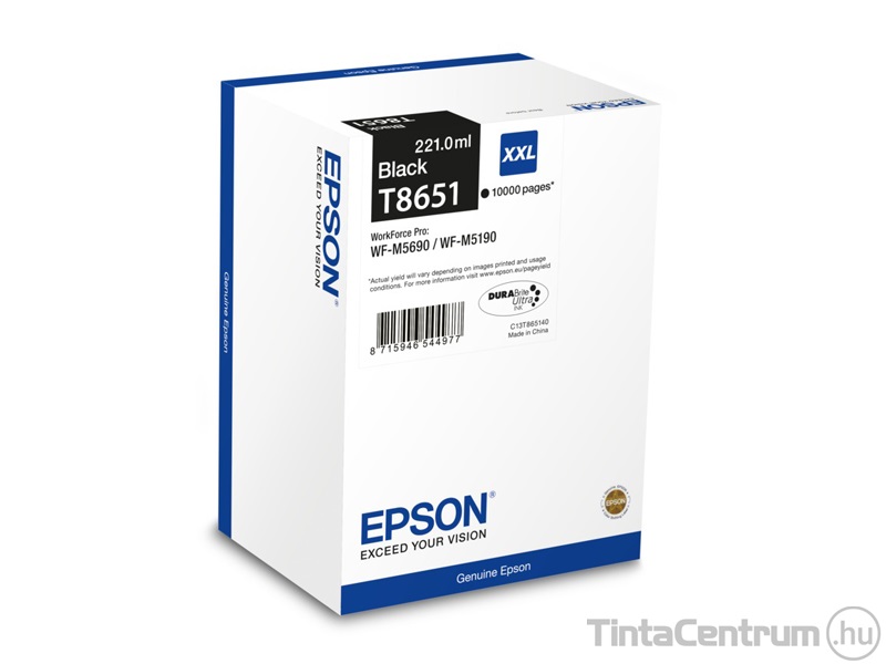 Epson T8651 XXL [10000 oldal] fekete eredeti tintapatron