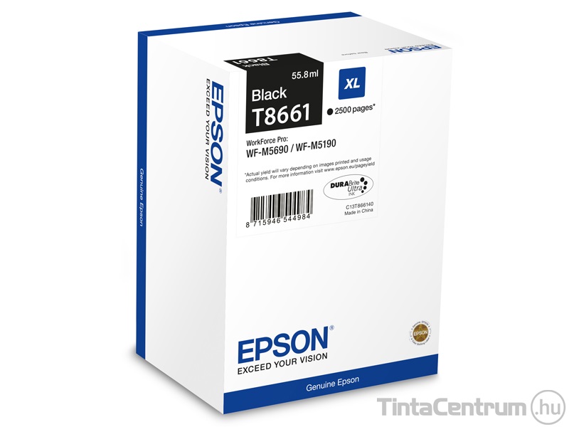 Epson T8661 [2500 oldal] fekete eredeti tintapatron