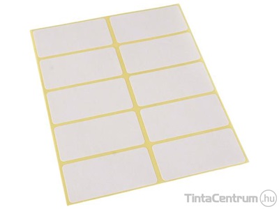 Etikett, kézzel írható, 25x50mm, 10címke/lap, 6lap/csomag
