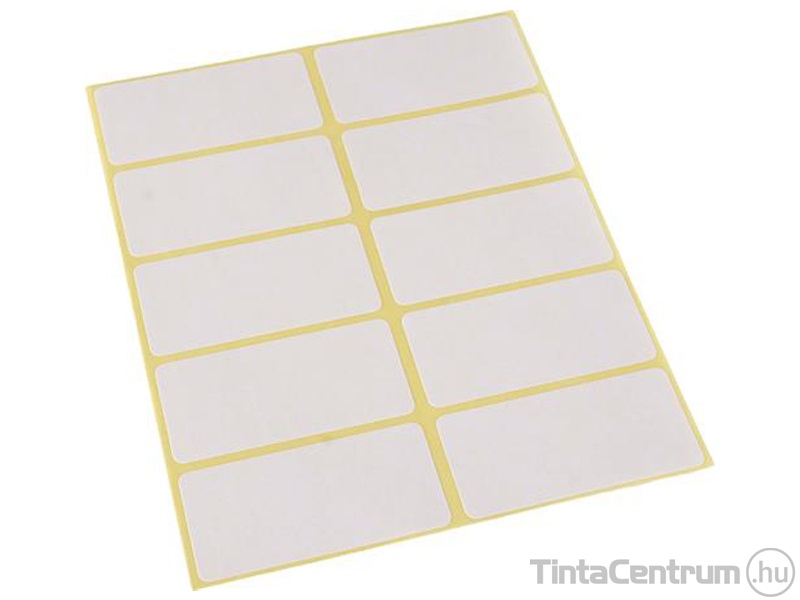 Etikett, kézzel írható, 25x50mm, 10címke/lap, 6lap/csomag
