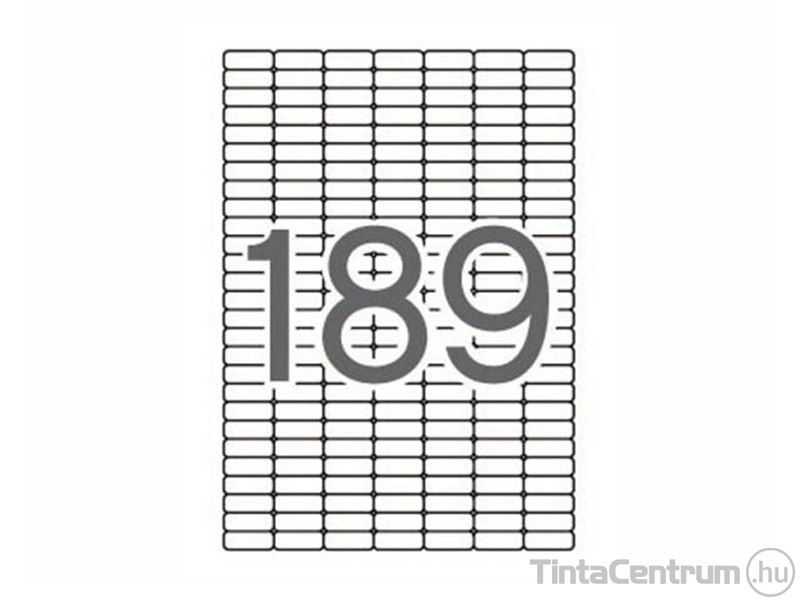 Etikett, univerzális, 25,4x10mm, kerekített, 7 pályás, 189címke/lap, APLI 10lap/csomag