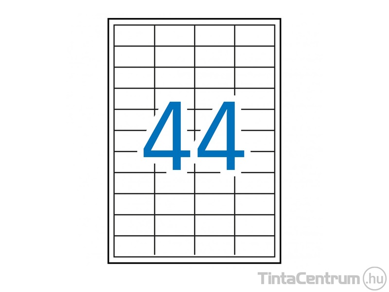 Etikett, univerzális, 48,5x25,4mm, 4 pályás, 44címke/lap, APLI 10lap/csomag