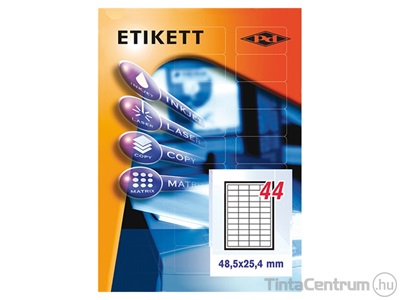 Etikett, univerzális, 48,5x25,4mm, szegéllyel, 44címke/lap, PD 10lap/csomag