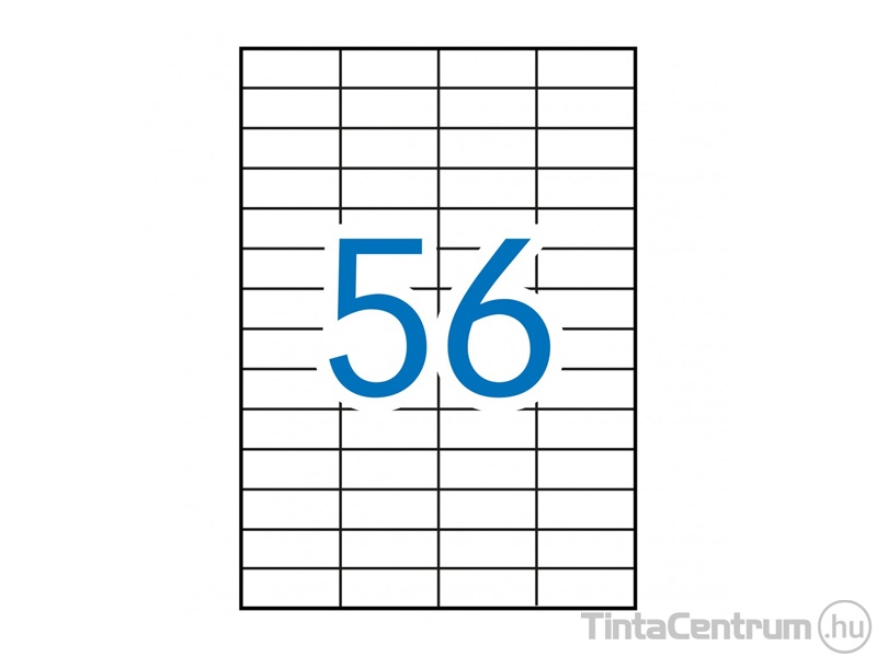 Etikett, univerzális, 52,5x21,2mm, 4 pályás, 56címke/lap, APLI 500lap/csomag