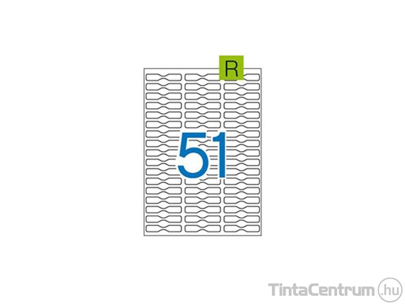 Etikett ékszerhez, univerzális, 45x8mm, eltávolítható, 3 pályás, 51címke/lap, APLI 15lap/csomag