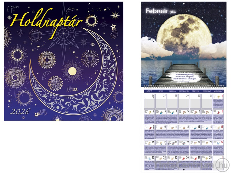 Falinaptár, 300x600mm, TOPTIMER "Holdnaptár" (2026 évi)