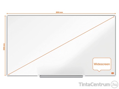 Fehértábla, mágneses, NanoClean™ felületű, alumínium keretes, széles képarány, 89x50cm, NOBO "Impression Pro"