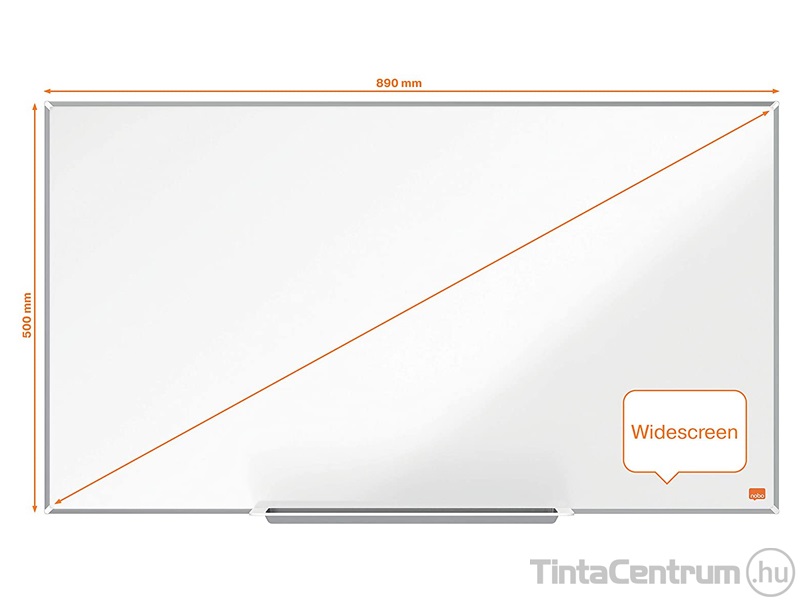 Fehértábla, mágneses, NanoClean™ felületű, alumínium keretes, széles képarány, 89x50cm, NOBO "Impression Pro"