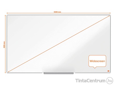 Fehértábla, mágneses, zománcozott, alumínium keretes, széles képarány, 122x69cm, NOBO "Impression Pro"