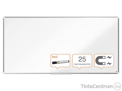 Fehértábla, zománcozott, mágneses, alumínium keret, 180x90cm, NOBO "Premium Plus"