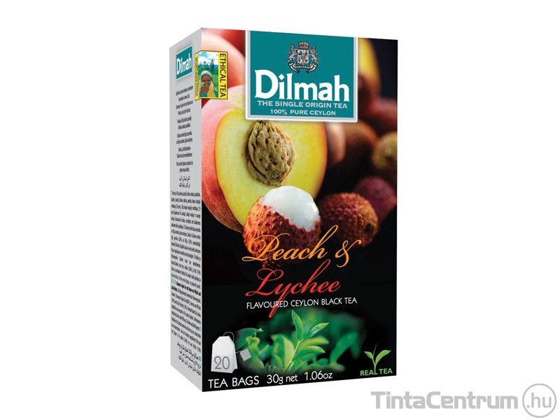 Fekete tea, filteres, 20x1,5g, DILMAH, barack