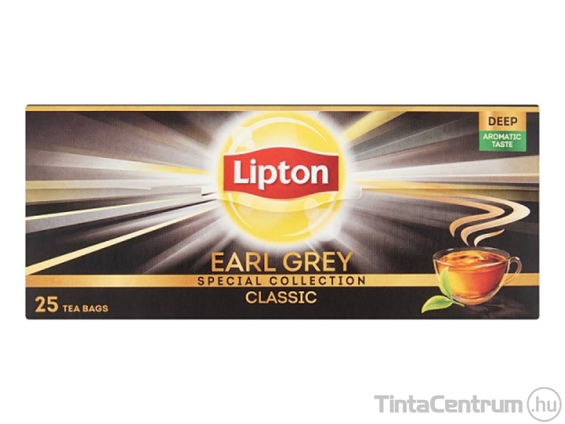Fekete tea, filteres, 25x1,5g, LIPTON "Earl grey"