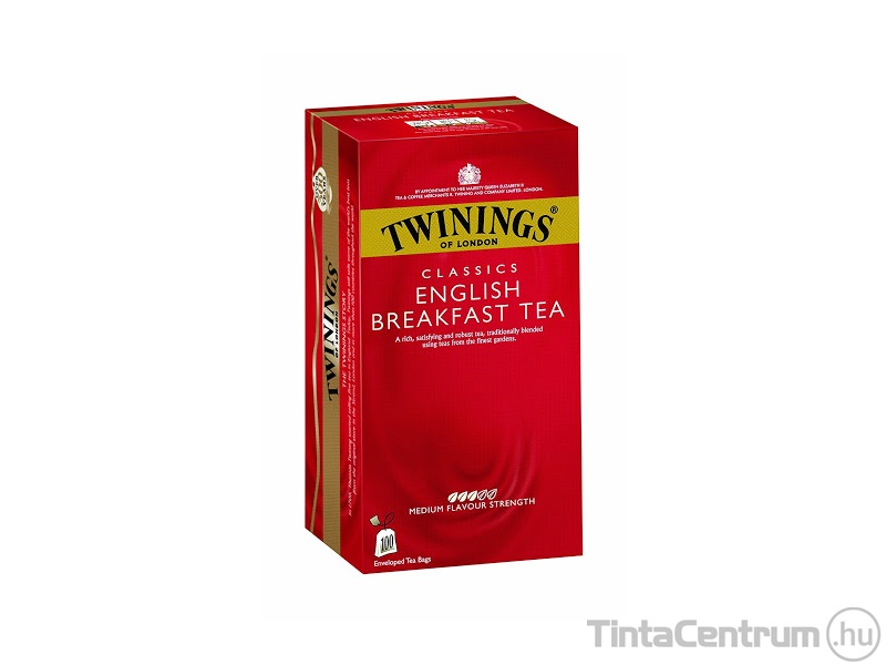 Fekete tea, filteres, 25x2g, TWININGS "English Breakfast"