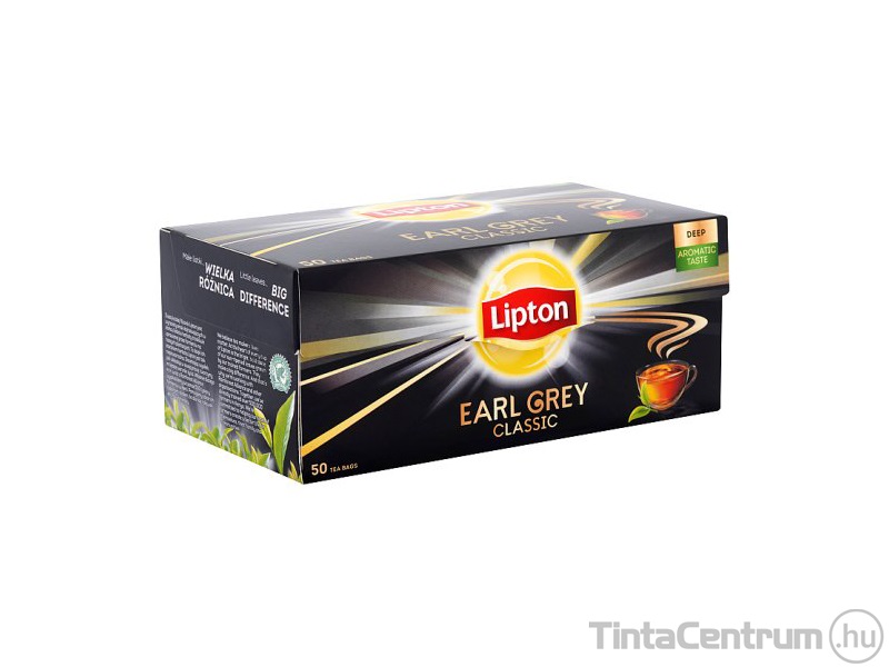 Fekete tea, filteres, 50x1,5g, LIPTON "Earl grey"