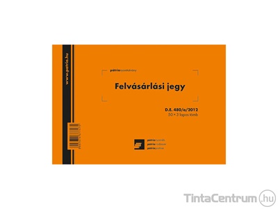 Felvásárlási jegy (mezőgazdasági termékfelvásárlás/szolgáltatás igénybevétel bizonylata), A5, 50x3lap, D.E.480/A/2012