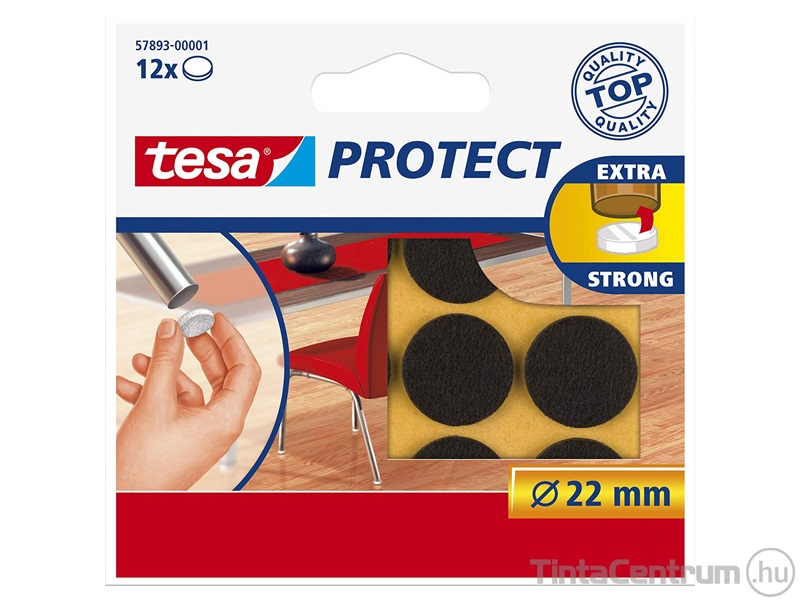 Filckorong, karcolásgátló, 22mm, TESA "Protect®", barna 12db/csomag