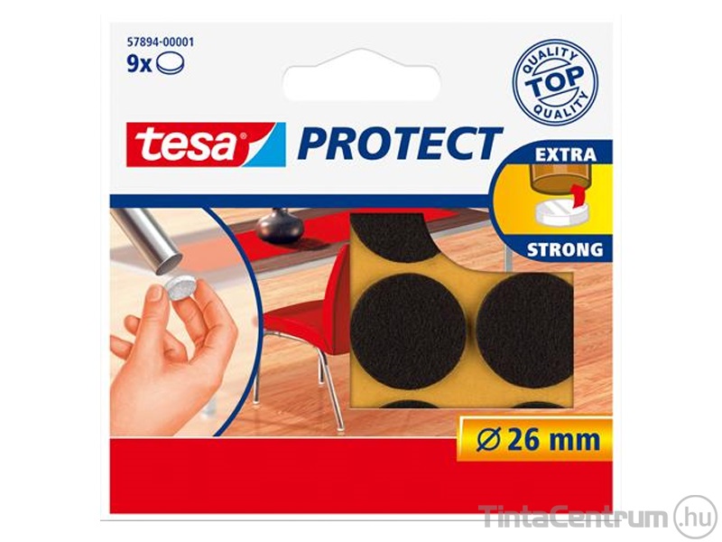 Filckorong, karcolásgátló, 26mm, TESA "Protect®", barna 9db/csomag